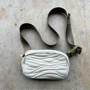 lululemon athletica Quilted Crossbody Bag in Cream and Olive